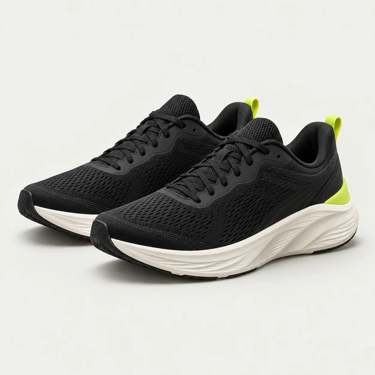 Tempo Running Shoes Black Lime