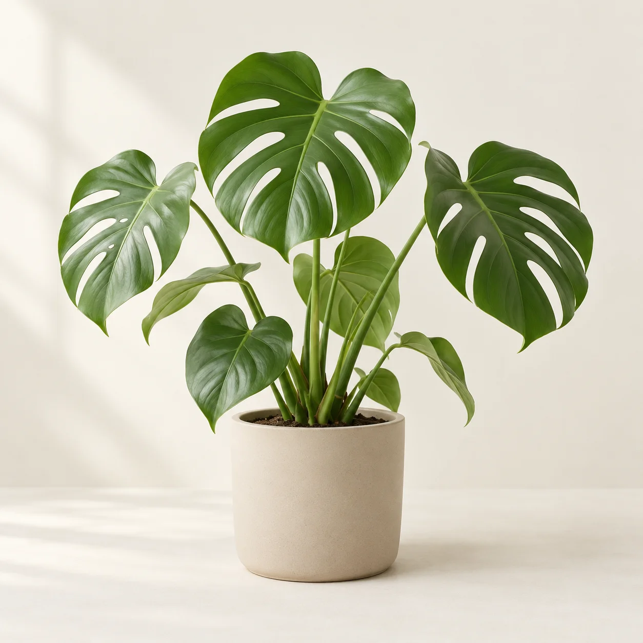 Monstera Deliciosa Pot Beige