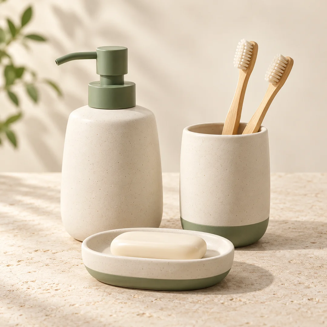 Set Kamar Mandi Ivory Sage